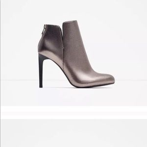 Zara Silver Booties